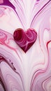 Intricate Love: Vibrant Heart Patterns on Marble