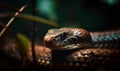 A Mesmerizing Close-Up of a Snake Coiled on a Branch