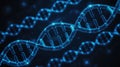 Blue DNA Strand Model representing Genetic Code Structure and Biotech Advancements in Science Royalty Free Stock Photo