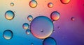 A mesmerizing close-up view of colorful soap bubbles floating in a liquid solution Royalty Free Stock Photo