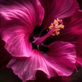 A mesmerizing closeup of an enchanting magenta hibiscus its vibrant petals a sight to behold. Trendy color of 2023 Viva