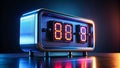 A mesmerizing closeup view of a vintage flip clock transitioning from 2159 to 2200 in slow motion Witness