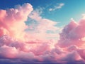 Ethereal cloudscape with soft pastel colors