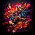 Mesmerizing Collection of Makeup Brushes and Applicators Royalty Free Stock Photo