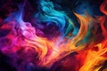 Mesmerizing Colorful phoenix flame. Hot animal burn Royalty Free Stock Photo