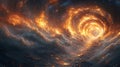 Flame whirlpool, cosmic wonder Royalty Free Stock Photo