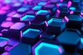 A mesmerizing 3D background with an endless array of hexagons, each with a sleek, semi-reflective