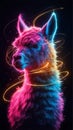 A vibrant and artistic depiction of a lama