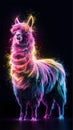 A vibrant and artistic depiction of a lama