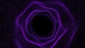 Dynamic abstract-tunnel with digital-particles creating a futuristic-vortex effect design. Royalty Free Stock Photo