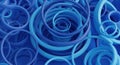 Abstract Blue Rings Swirl Background Royalty Free Stock Photo