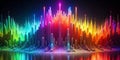 A Stunning 3D Render of an Abstract Multicolor Spectrum Royalty Free Stock Photo