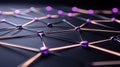 Interconnected Nodes in Network Royalty Free Stock Photo