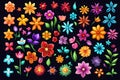 a mesmerizing 3D-rendered floral pattern against a sleek black backdrop