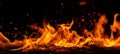 The mesmerizing dance of fire and flames illuminating the darkness. AI generated image Royalty Free Stock Photo