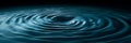 Mesmerizing Dark Blue Concentric Circles Creating a Vortex Effect on Water Surface in 3D Render Royalty Free Stock Photo