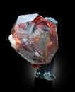 Mesmerizing Deep Red Spessertine Garnet with Schorl black tourmaline specimen form skardu Pakistan