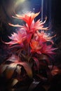 a mesmerizing depiction of a bromelia