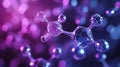 Dynamic Molecular Structure with Bright Backdrop Royalty Free Stock Photo