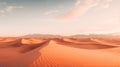 Serene Desert Landscape With Stunning Sunrise