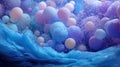 Enchanting Bubblescape Abstract Art of Pastel Spheres in Liquid Royalty Free Stock Photo