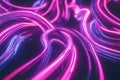 A mesmerizing digital artwork of swirling neon light trails forming intricate, fluid patterns