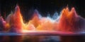 Vibrant Digital Data Landscape with Latent Space Visuals