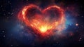 Cosmic Love: A Vibrant Abstract Galaxy of Hearts