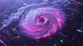 mesmerizing digital representation of swirling vortex in vibrant colors