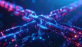 A mesmerizing digital visualization of interconnected chain links representing the fundamental structure of decentralized Royalty Free Stock Photo