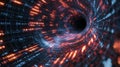 A mesmerizing digital vortex illustrating data flow and futuristic concepts Royalty Free Stock Photo