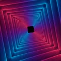 A mesmerizing digitally generated image features a tunnel-like geometric pattern with Royalty Free Stock Photo