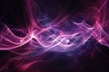 Abstract magenta light waves with flowing lines, subtle glow, elegant composition, dark backdrop Royalty Free Stock Photo