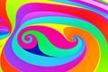 design colorful lines soft swirls generative ai