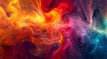 A mesmerizing display of colorful abstract heat signatures creates a dynamic thermal explosion