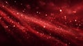 A Mesmerizing Display of Crimson Light Particles Dancing in Cosmic Space with Ripple Effects and Shimmering Glow Royalty Free Stock Photo