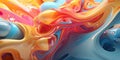 A mesmerizing display of 3-D extruded liquid art. AI generative