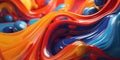 A mesmerizing display of 3-D extruded liquid art. AI generative