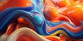 A mesmerizing display of 3-D extruded liquid art. AI generative