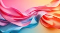 Ethereal gradient waves of smooth fabric flowing creating a captivating visual experience Royalty Free Stock Photo
