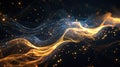 A mesmerizing display of intertwining paths created by equalizer elements resembling the majestic constellations in the