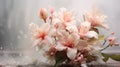 Mesmerizing Display of Rattled Large Rhododendron Blossoms AI Generated