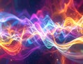 Vibrant Luminous Energy Waves Abstract Background Royalty Free Stock Photo