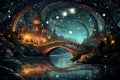 Whimsical starlight bridges in Fantasy - Generative AI