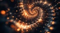 mesmerizing fractal design with luminous energy patterns, representing scientific exploration