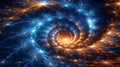 mesmerizing fractal design with luminous energy patterns, representing scientific exploration