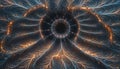Mesmerizing fractal pattern with glowing details