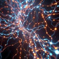 Mesmerizing Fusion: Glowing Data Streams & Interconnected Cables Form Digital Nervous System in Sci-Fi Inspired Ultra-Detailed 32K