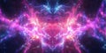 A mesmerizing futuristic AI-driven energy field, composed of glowing cybernetic neon waves,