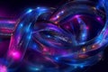 A mesmerizing futuristic background with interwoven strands of luminous data flowing through a Royalty Free Stock Photo